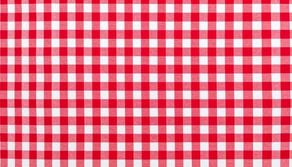 Red and white checkered tablecloth pattern. Tablecloth seamless pattern