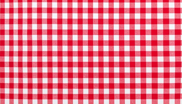Red and white checkered tablecloth pattern. Tablecloth seamless pattern
