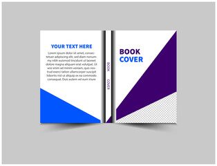 Fototapeta premium Book Cover Annual Report Template Purple And Blue Design Magazine Vector Illustration