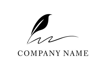 Minimalist Signature Handwriting logo design vector