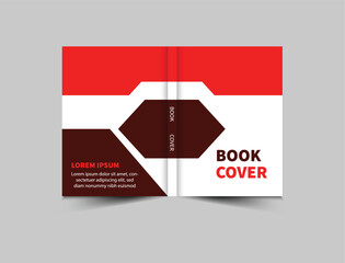 Book Cover Annual Report Template Maroon And Orange Design Magazine notebook Vector Illustration