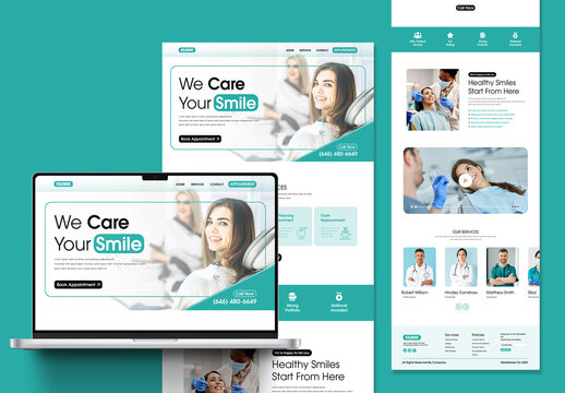 Dental And Health Care Landing Page Layout