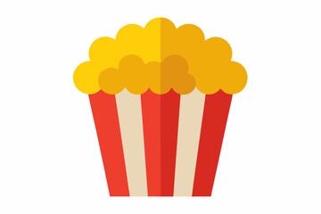 popcorn in a box vector illustration, popcorn box symbol