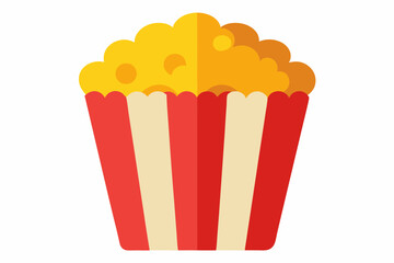 popcorn in a box vector illustration, popcorn box symbol