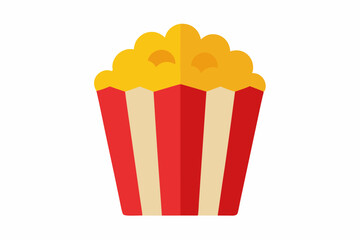 popcorn in a box vector illustration, popcorn box symbol