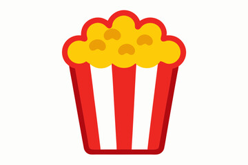 popcorn in a box vector illustration, popcorn box symbol