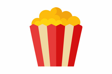 popcorn in a box vector illustration, popcorn box symbol