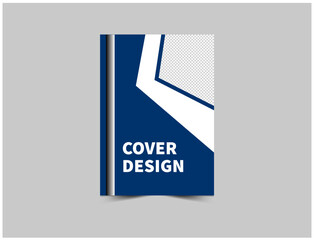 Fototapeta premium Book Cover Template Design Blue Color Annual Report Magazine notebook Vector Illustration