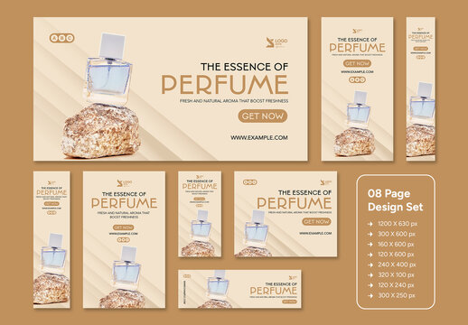 Perfume Web Ad Banner Set