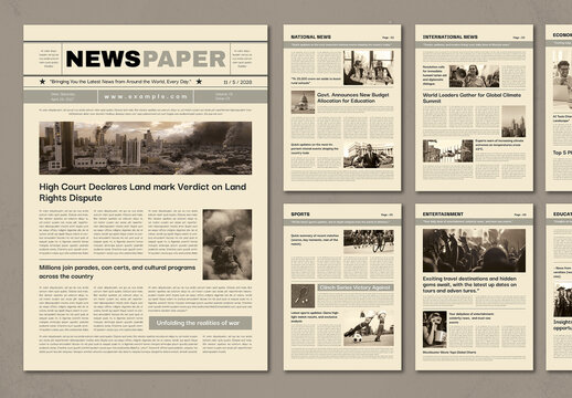 Newspaper Template Layout