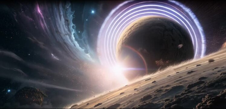 Cosmic collision, planets crashing 1