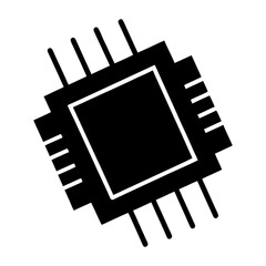 Transistor silhouette vector
