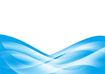 Fototapeta premium SHINY SIMPLE LIGHT BLUE WHITE WAVE ABSTRACT BACKGROUND