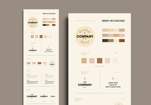 Moodboard Template Design Layout for Branding and Visual Inspiration