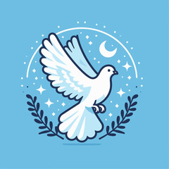 Obraz premium illustration of white dove