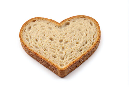 two slices of bread in the shape of a heart