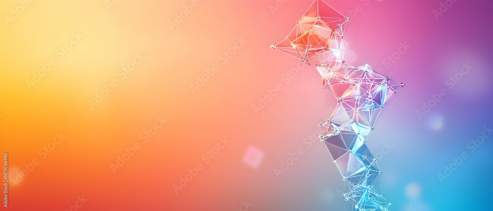 Aufkleber abstract colorful geometric splash design