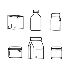 Simple Line Art Design for Product Packaging Concept