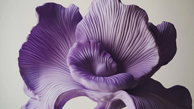 Purple, sculpted, abstract flower