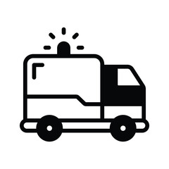 Ready to use glyph style icon of ambulance