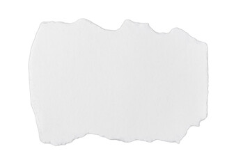 A torn piece of white paper isolated on a transparent background. Perfect for eco-friendly designs...