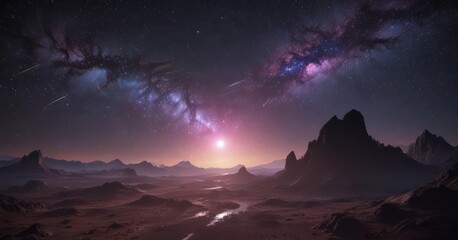 Vast, inky expanse, myriads of stars blaze, distant nebulae ,  astronomy,  breathtaking