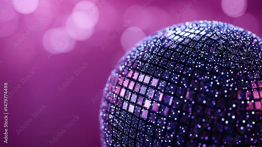 Poster holographic globe made of colorful dots rotating in a dark empty space, perfect for technology and c