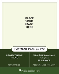 3 and 4 bhk apartment sale portrait ad post real estate property