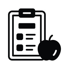 Catch a sight of this glyph style icon of healthy diet plan
