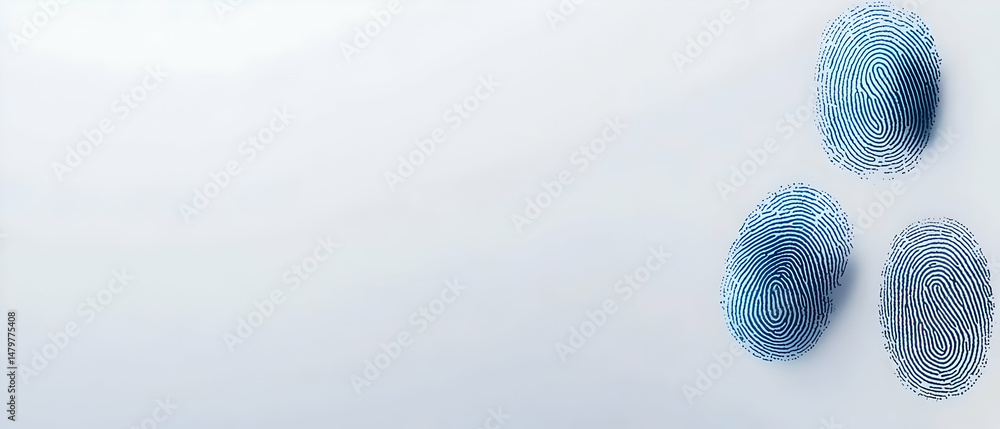 Poster abstract fingerprint patterns on light background