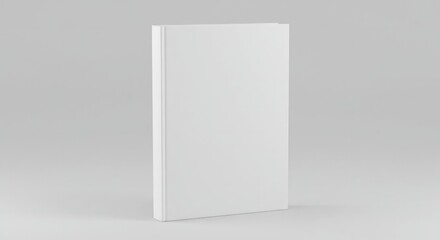 Minimalistic white book mockup on a neutral background ideal for cover design