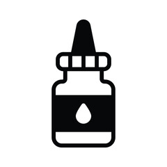 Get this trendy glyph style icon of eye drops bottle