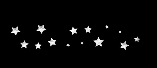 stars background, sparkle lights confetti falling. magic shining Flying christmas stars on night