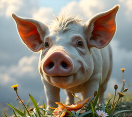 Cute little piggy face