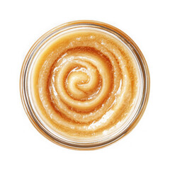 Honey swirl in jar isolated on transparent background