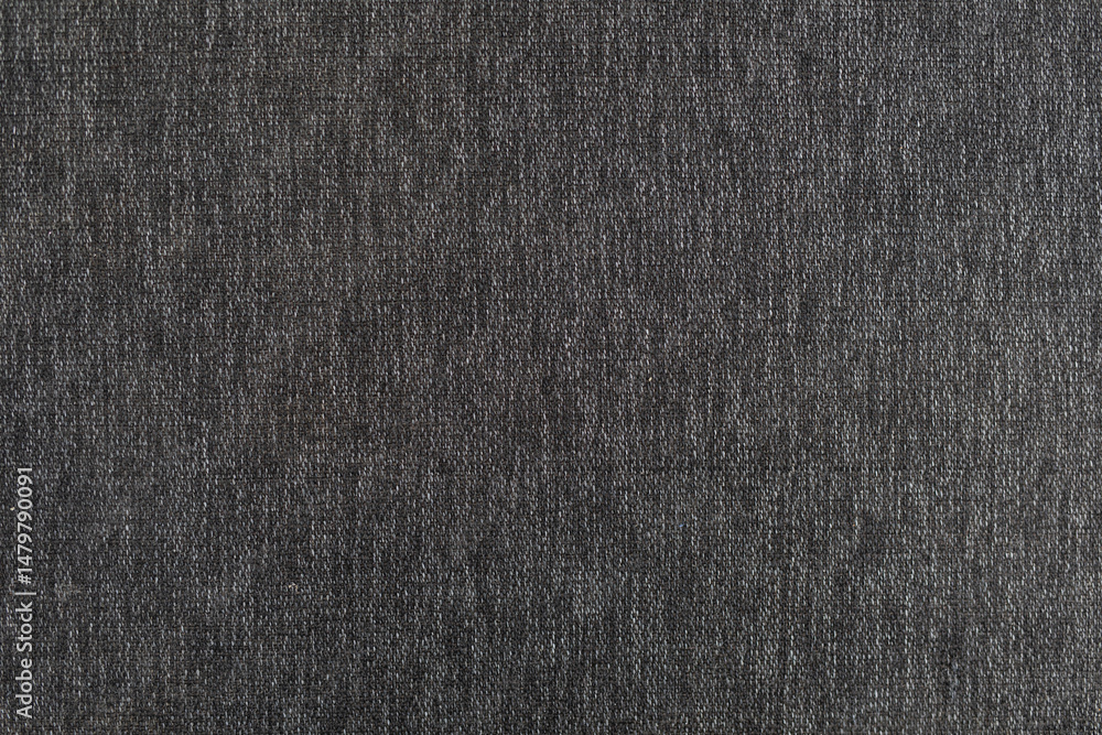 Poster high-resolution image of a dark gray textured fabric, perfect for backgrounds or textile designs.