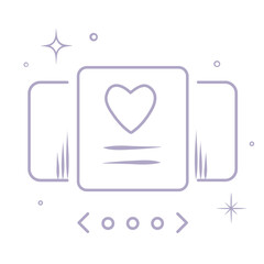 love and wedding icons. Perfect for quirky wedding holiday, dinner and bar menu, bachelorette party, birthday invitation, sign