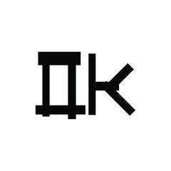 OK monogram logo design letter text name symbol monochrome logotype alphabet character simple logo