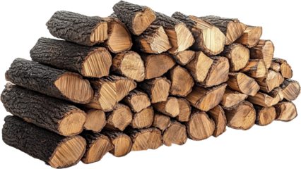 Stacked Firewood for Winter Heating