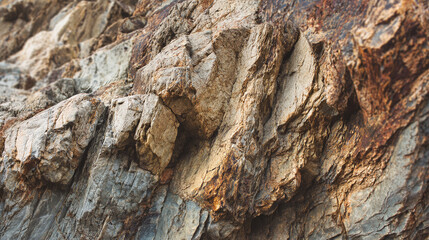 Fototapeta premium Detailed rock texture background image, geology, stone formation and rock surface photo