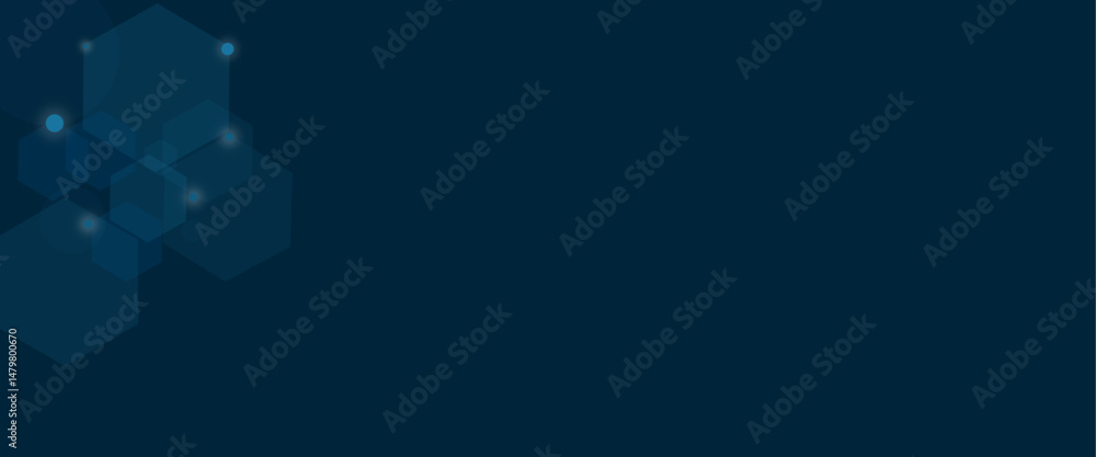 Aufkleber geometric abstract background with blue hexagons. science, technology and medical concept.