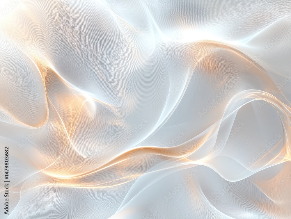 Poster abstract fabric texture with soft waves and gentle light reflections
