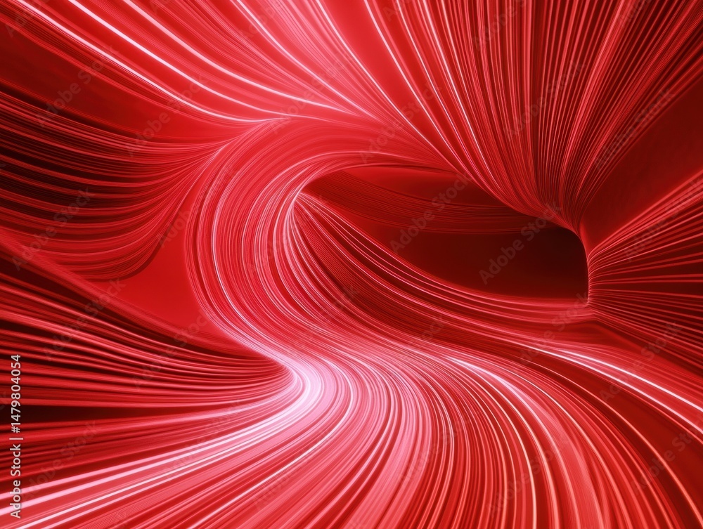 Poster captivating red swirl in abstract design showcases dynamic flow and energy
