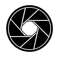 Vector shutter aperture logo photography circle open diaphragm