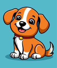 Happy smiling Puppy Cartoon vector