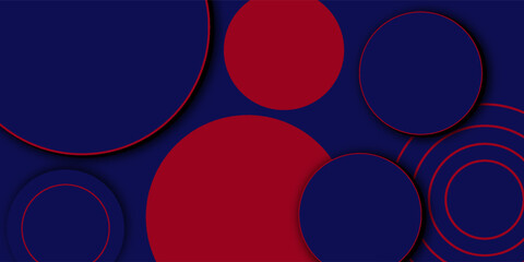 Blue circle banner background. Vector abstract graphic design banner pattern background template.
