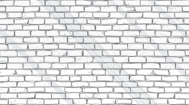 A digitally rendered brick wall with a clean, white finish, exuding a modern and minimalist aesthetic.