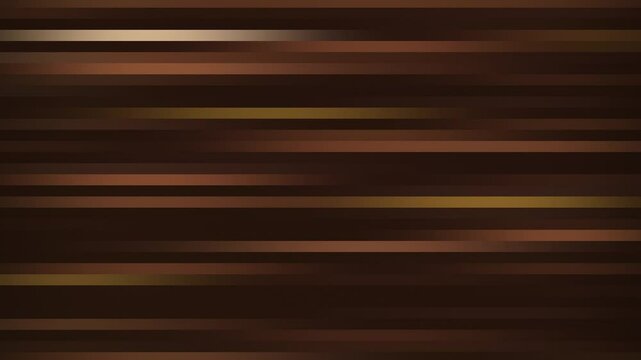 Blurred amber horizontal streaks background, presentation template of copper brown shades, elegant backdrop, seamless loop.