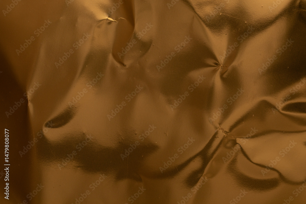 Aufkleber high-resolution image of crumpled brown fabric, perfect for backgrounds or textures. ideal for desig