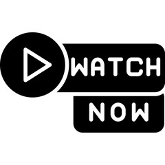 Watch Now Icon Video Streaming CTA Badge
